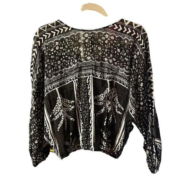 FREE PEOPLE BOHO SHEER BLOUSE - Picture 2 of 6